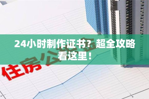 大田24小时制作证书？超全攻略看这里！